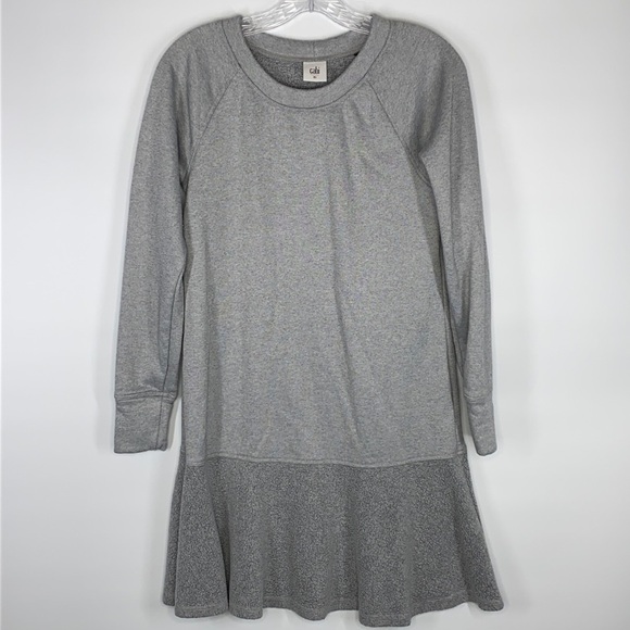Cabi Flashdance Gray Sweatshirt Long Sleeve Dress XS - Picture 1 of 5